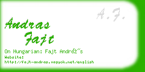 andras fajt business card